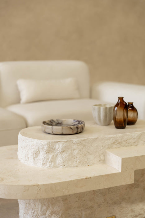 Pietra Round Marble Tray - Calacatta Viola