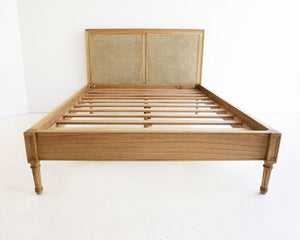 Harrison Cane King Bed Weathered Oak - Low End