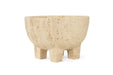 Jillian Four Leg Bowl - Travertine - White