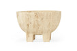 Jillian Four Leg Bowl - Travertine - White