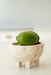 Jillian Four Leg Bowl - Travertine - White