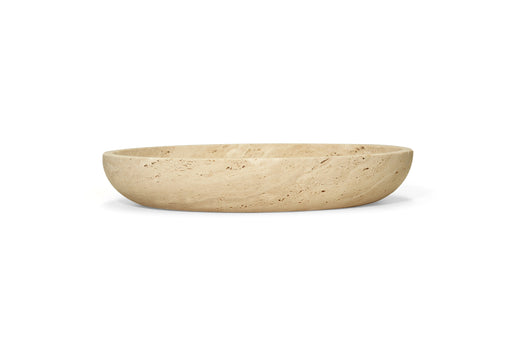 Jillian Fruit Bowl - Travertine - White