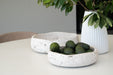 Jillian Organic Fruit Bowl - Small - Travertine - White