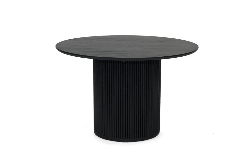 Jonah Round Dining Table - 1.2m - Black - 120cm Black