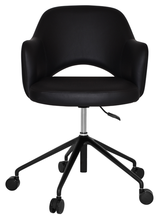 Arm Chair Albury Castor V2 Black - Vinyl