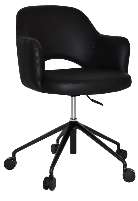 Arm Chair Albury Castor V2 Black - Vinyl