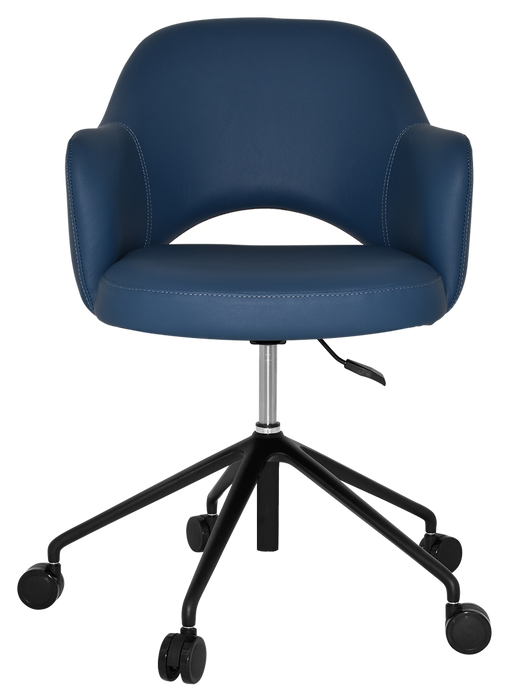 Arm Chair Albury Castor V2 Black - Vinyl