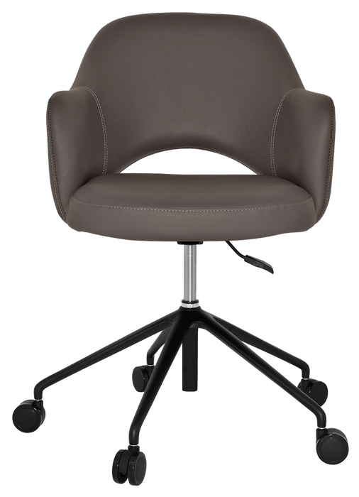 Arm Chair Albury Castor V2 Black - Vinyl