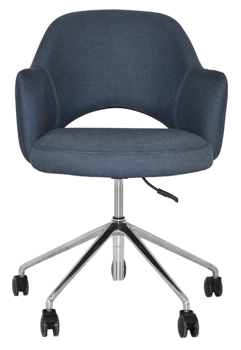 Arm Chair Albury Castor V2 Polished Aluminium - Gravity