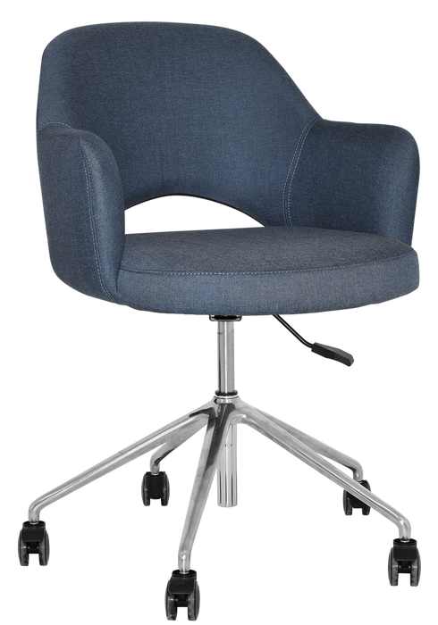 Arm Chair Albury Castor V2 Polished Aluminium - Gravity