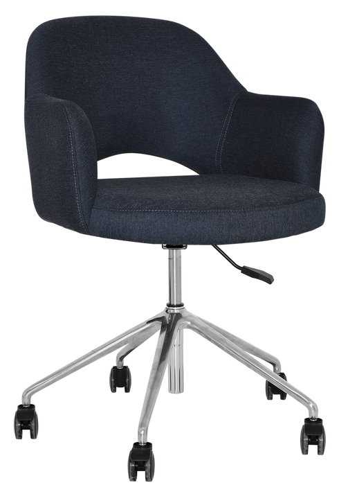 Arm Chair Albury Castor V2 Polished Aluminium - Gravity