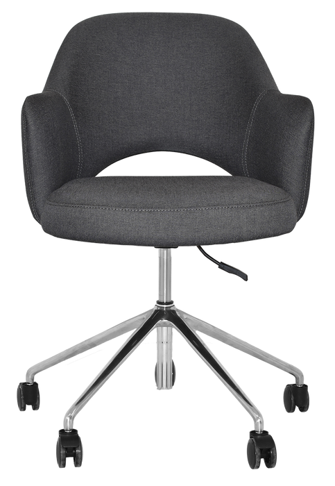 Arm Chair Albury Castor V2 Polished Aluminium - Gravity