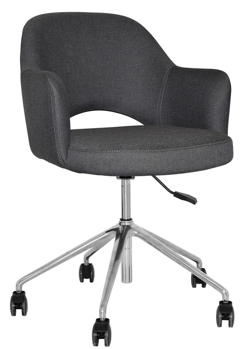 Arm Chair Albury Castor V2 Polished Aluminium - Gravity