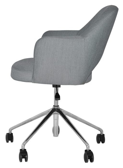 Arm Chair Albury Castor V2 Polished Aluminium - Gravity