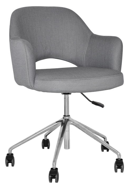 Arm Chair Albury Castor V2 Polished Aluminium - Gravity