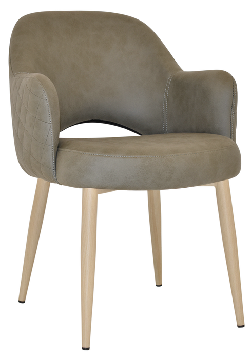 Arm Chair Albury Metal Birch - Pelle/Benito