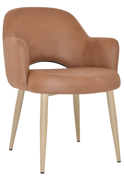 Arm Chair Albury Metal Birch - Pelle/Benito