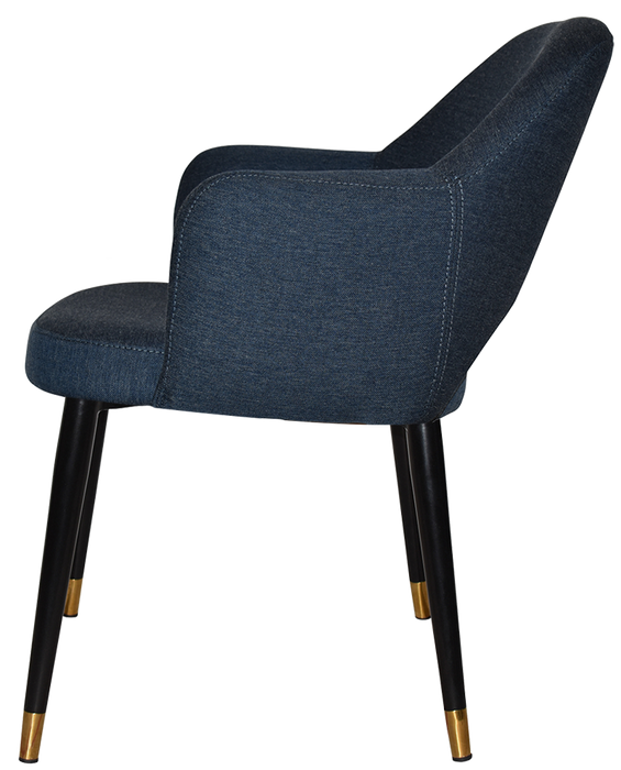 Arm Chair Albury Metal (Slim) Black Brass - Gravity