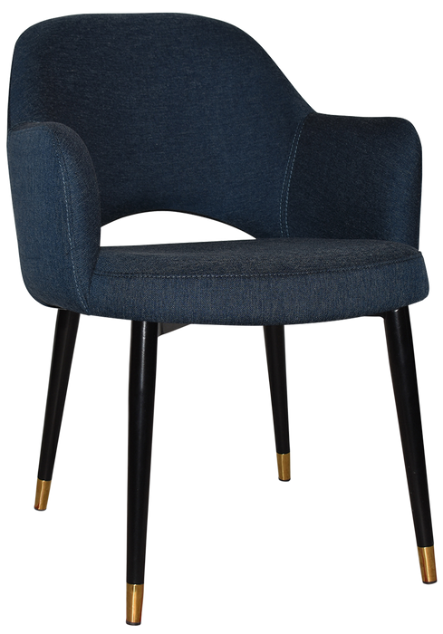 Arm Chair Albury Metal (Slim) Black Brass - Gravity