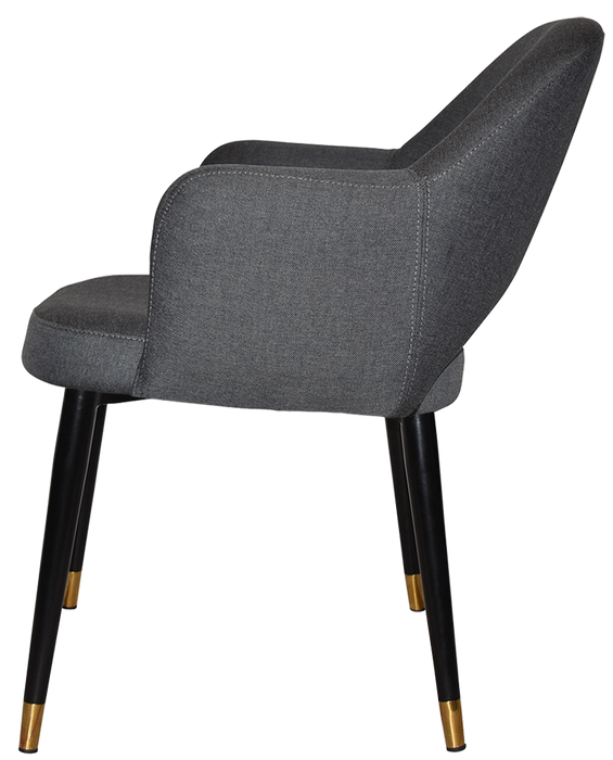 Arm Chair Albury Metal (Slim) Black Brass - Gravity