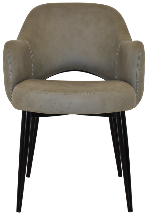 Arm Chair Albury Metal Black - Pelle/Benito