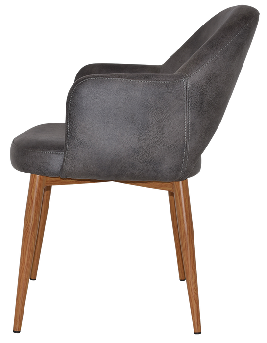 Arm Chair Albury Metal Light Oak - Eastwood