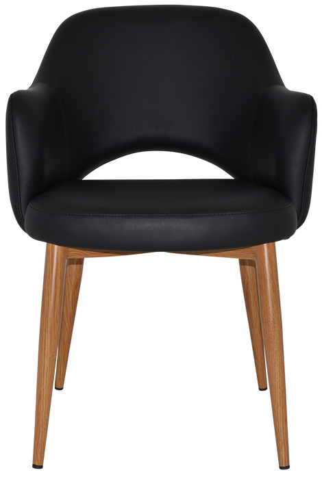 Arm Chair Albury Metal Light Oak - Vinyl