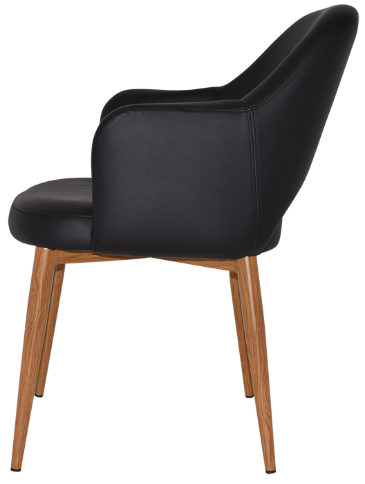 Arm Chair Albury Metal Light Oak - Vinyl