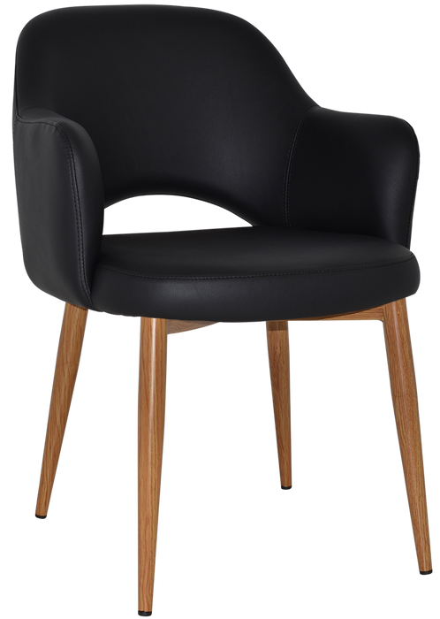 Arm Chair Albury Metal Light Oak - Vinyl