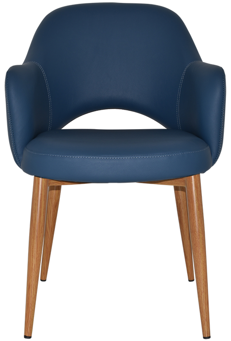 Arm Chair Albury Metal Light Oak - Vinyl