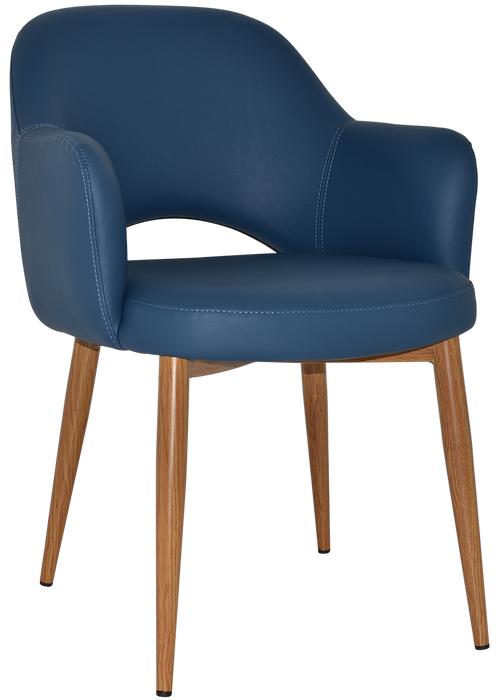 Arm Chair Albury Metal Light Oak - Vinyl