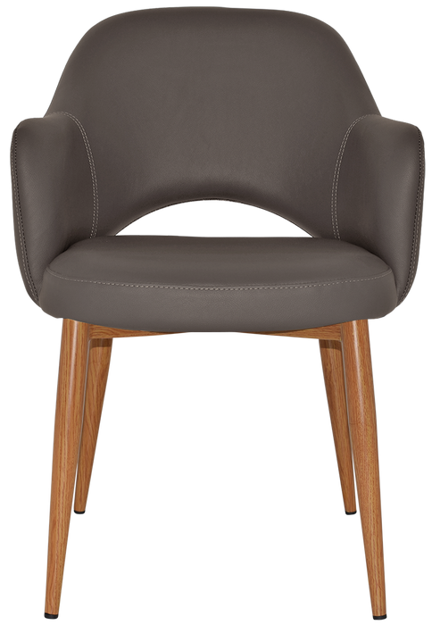 Arm Chair Albury Metal Light Oak - Vinyl