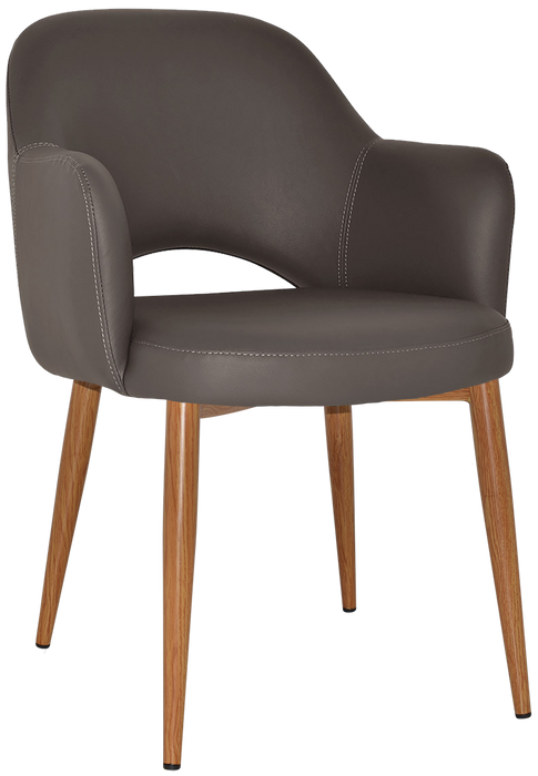 Arm Chair Albury Metal Light Oak - Vinyl