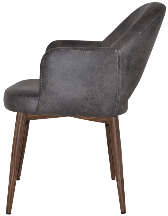 Arm Chair Albury Metal Light Walnut - Eastwood