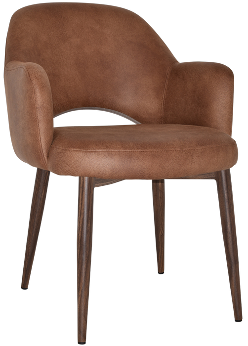 Arm Chair Albury Metal Light Walnut - Eastwood