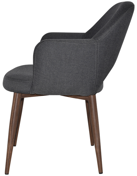 Arm Chair Albury Metal Light Walnut - Gravity