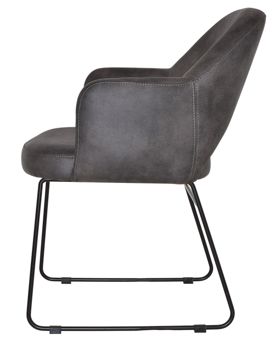 Arm Chair Albury Sled Black - Eastwood