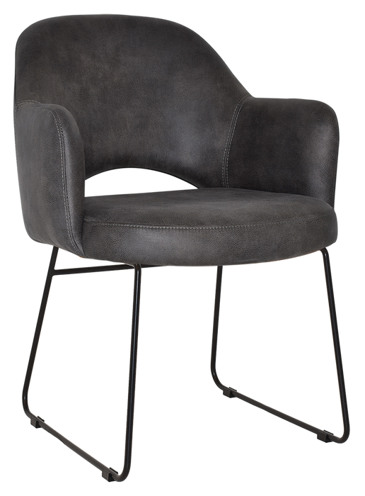 Arm Chair Albury Sled Black - Eastwood