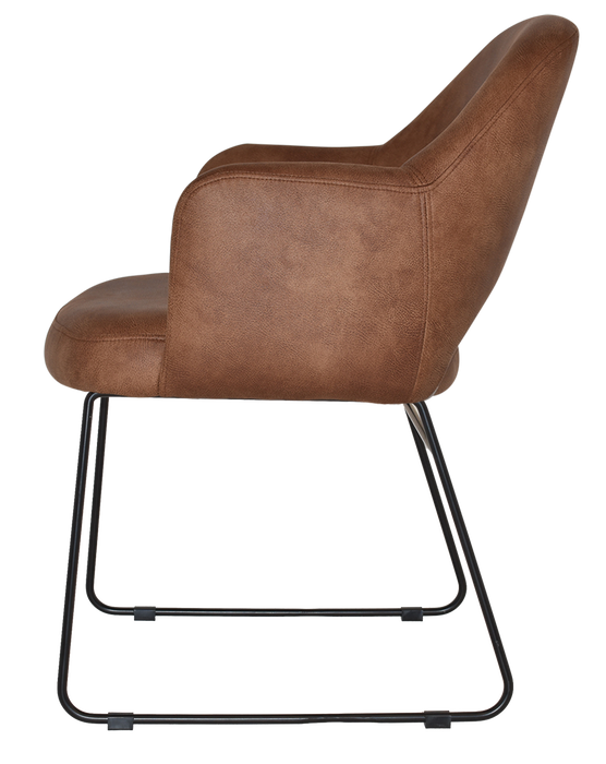 Arm Chair Albury Sled Black - Eastwood