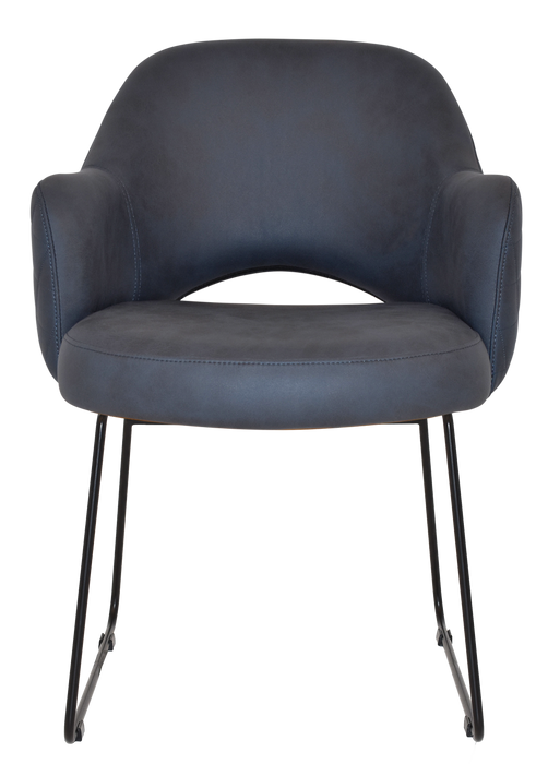 Arm Chair Albury Sled Black - Pelle/Benito