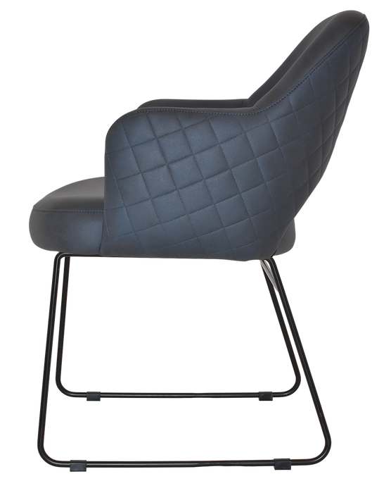 Arm Chair Albury Sled Black - Pelle/Benito