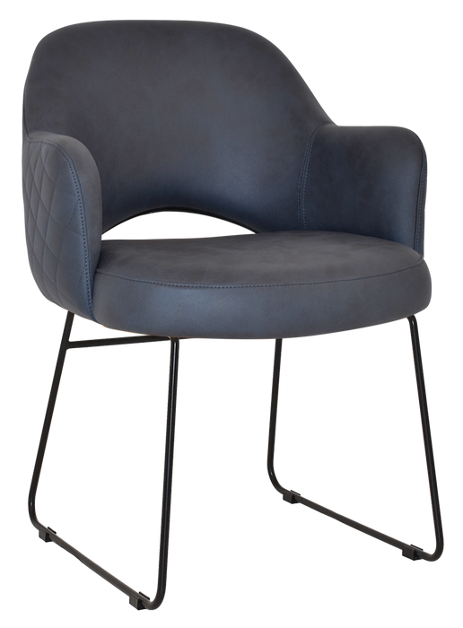 Arm Chair Albury Sled Black - Pelle/Benito