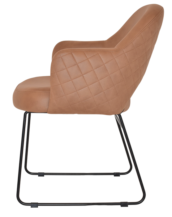 Arm Chair Albury Sled Black - Pelle/Benito