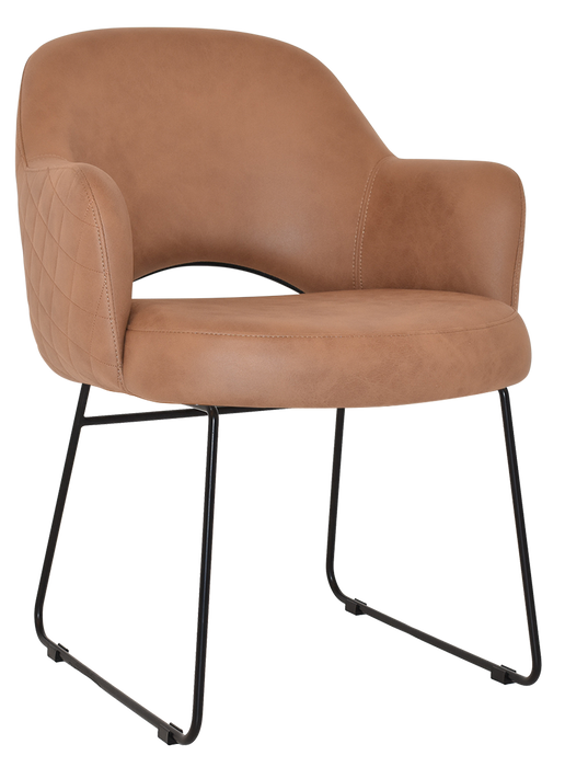 Arm Chair Albury Sled Black - Pelle/Benito