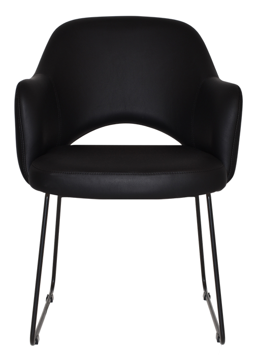 Arm Chair Albury Sled Black - Vinyl