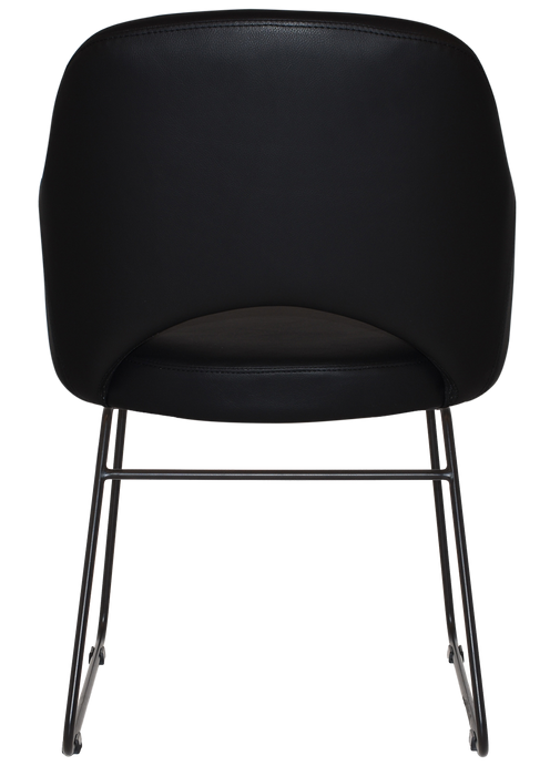 Arm Chair Albury Sled Black - Vinyl