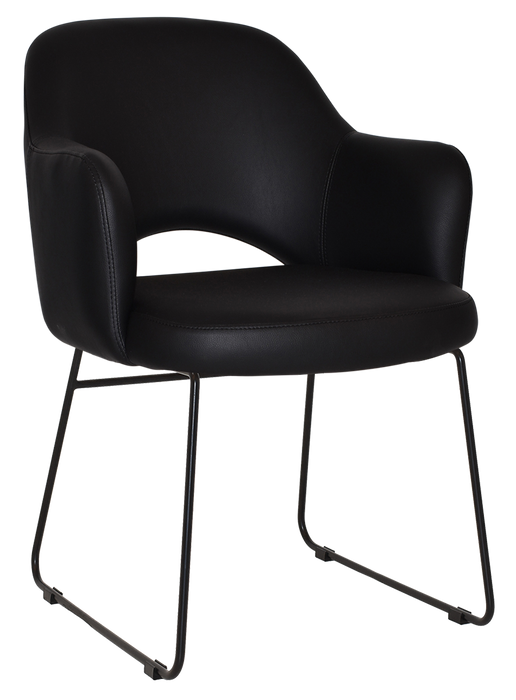 Arm Chair Albury Sled Black - Vinyl