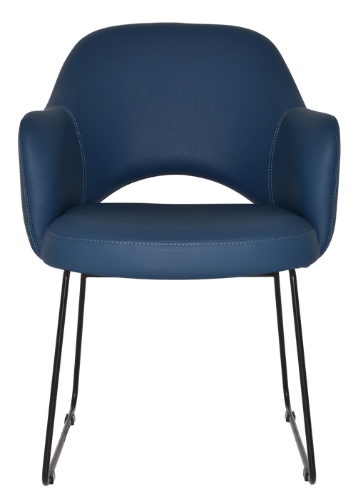 Arm Chair Albury Sled Black - Vinyl