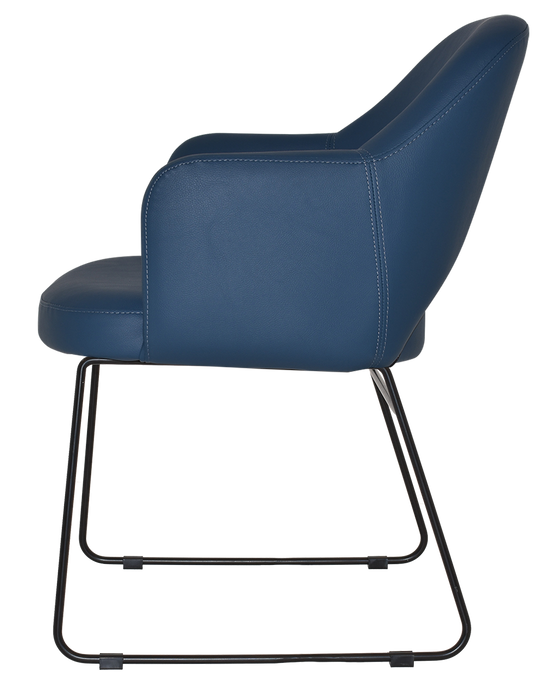 Arm Chair Albury Sled Black - Vinyl