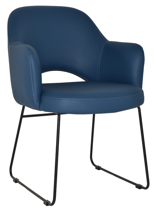 Arm Chair Albury Sled Black - Vinyl